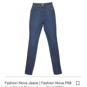 Fashion Nova P88 High Waist Skinny Jeans